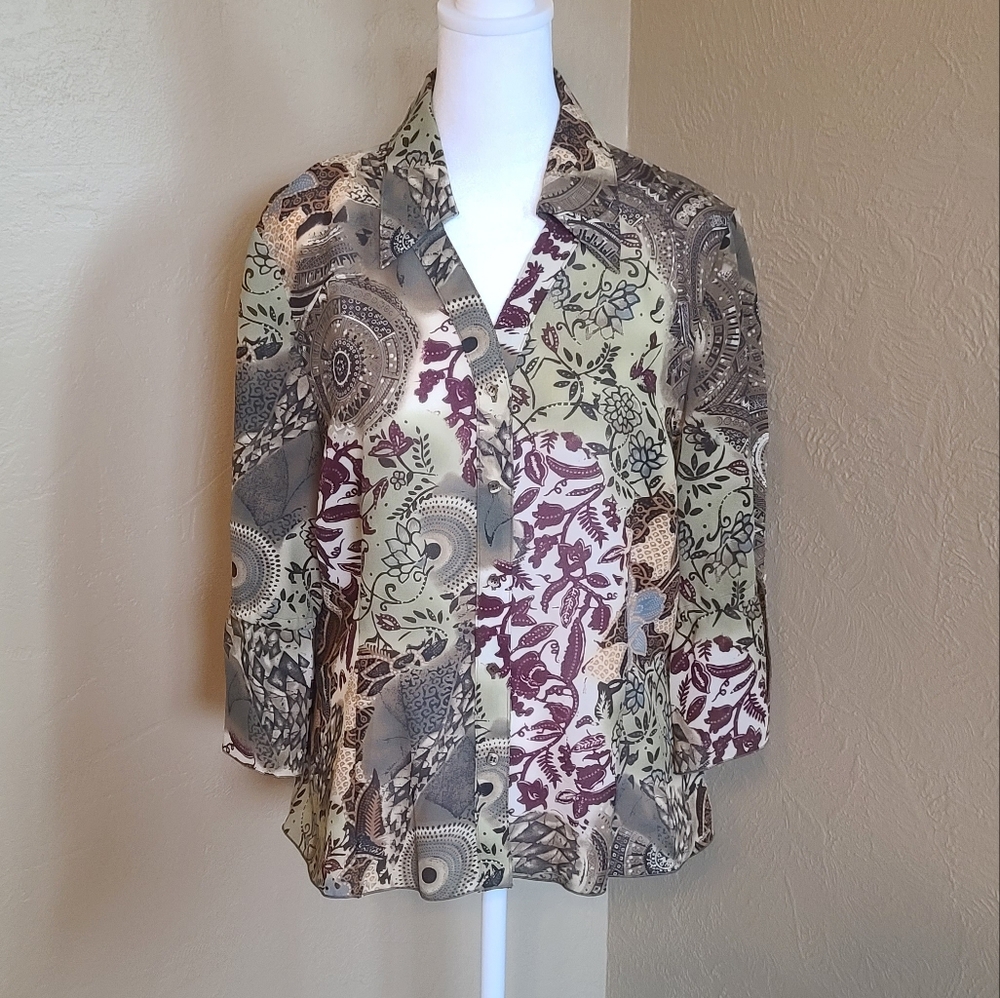 2 For $10 Women's Tribal Multicolor Patterned Top 10